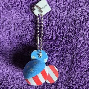 Mickey Mouse Red, White, and Blue Keychain